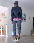 Pantalon jog en cuir