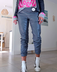 Pantalon jog en cuir