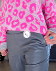 Pantalon jog en cuir