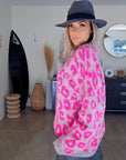 Pull léopard fuchsia