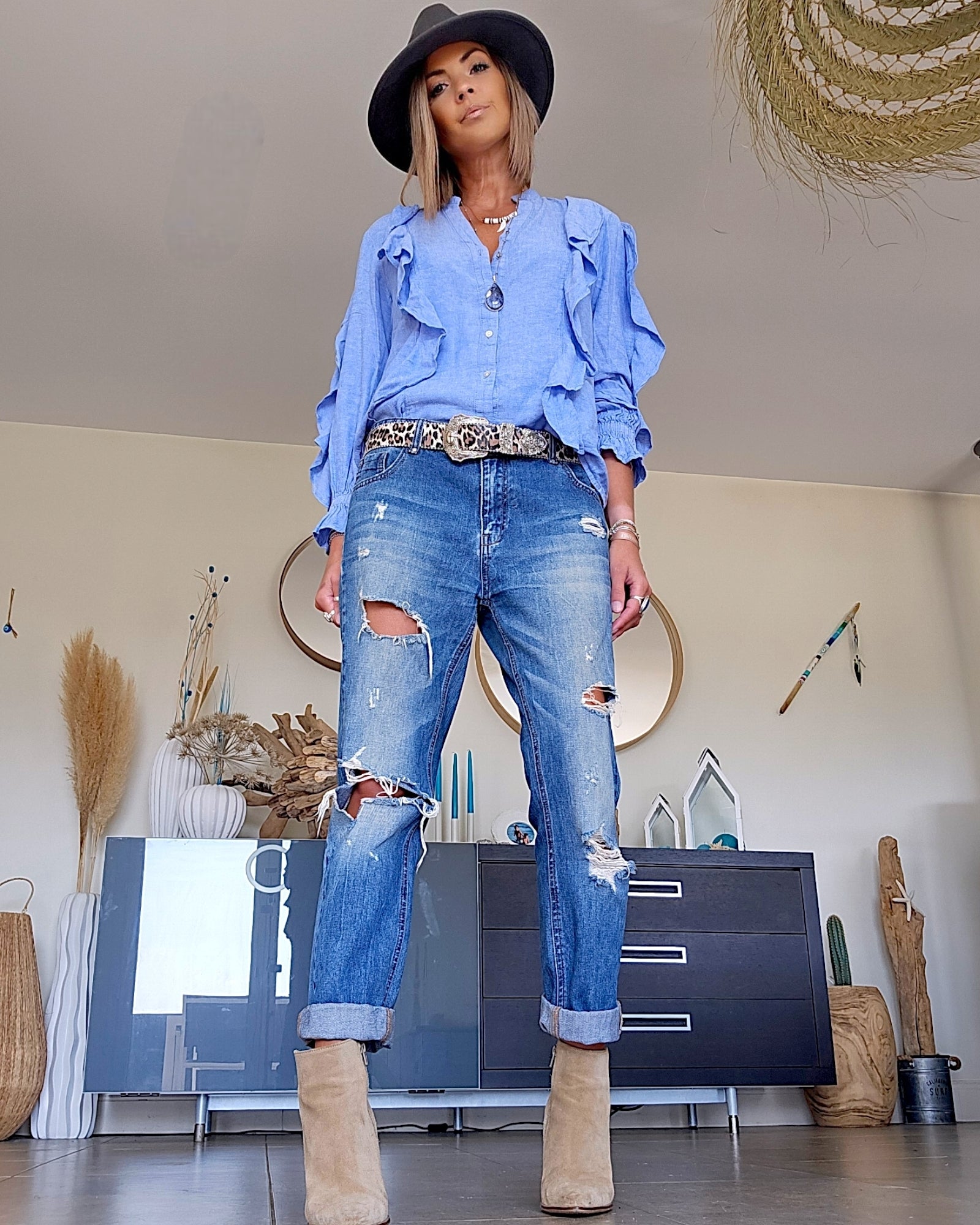 Chemise bleue