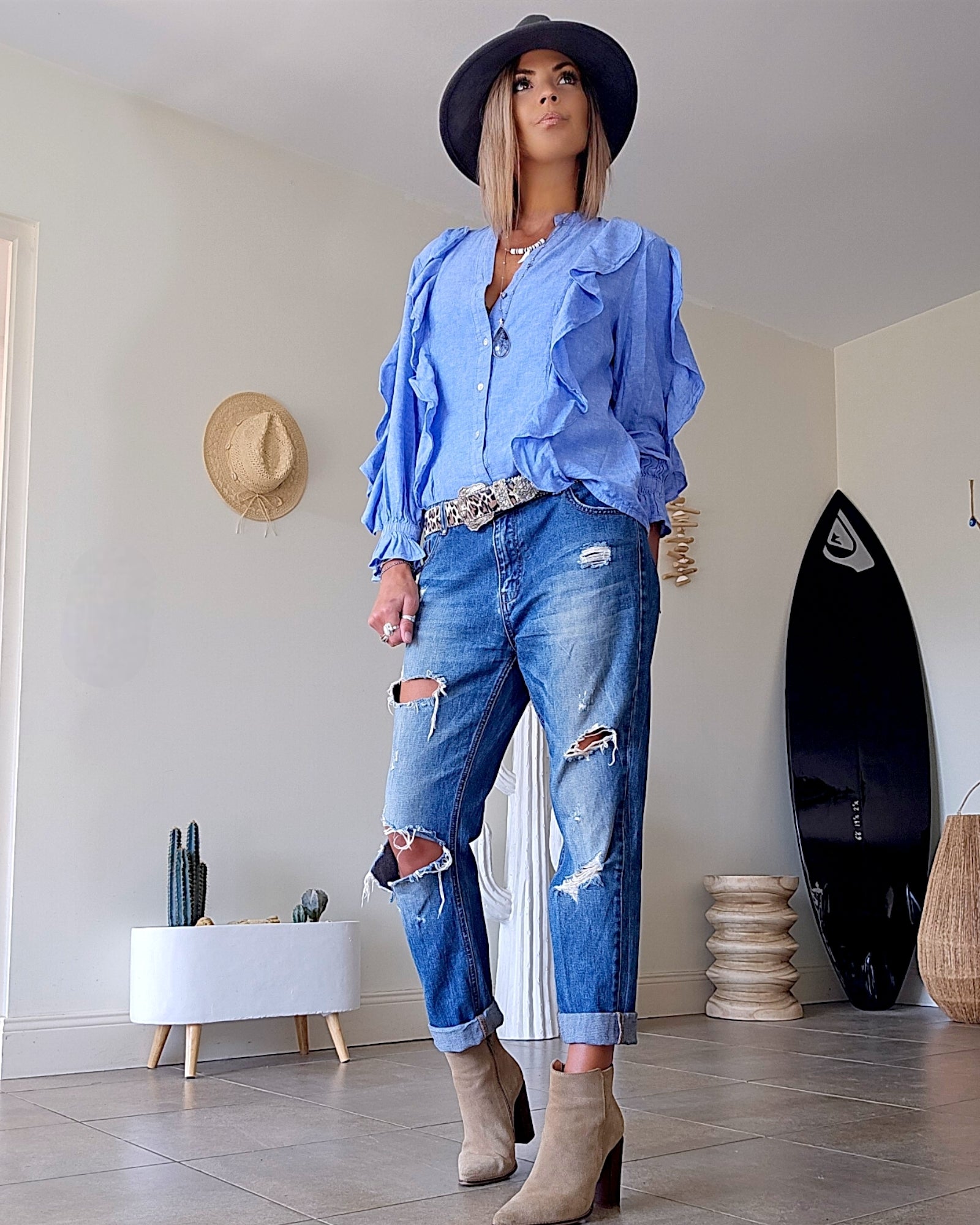 Chemise bleue