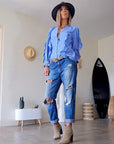 Chemise bleue