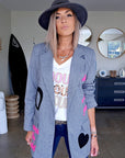 Veste boy en chevron