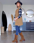 Gilet bouclette sans manche