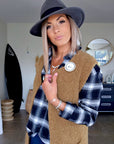 Gilet bouclette sans manche