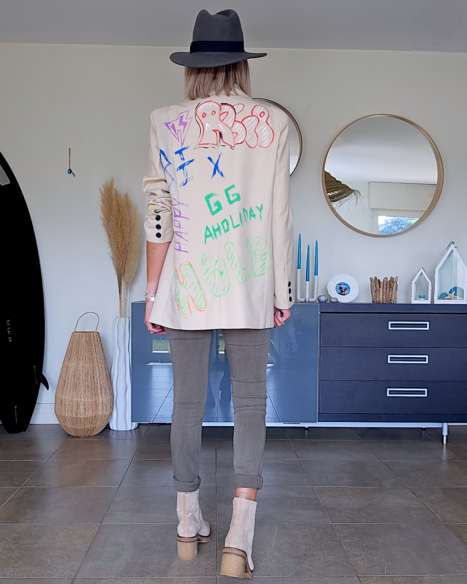 Veste boy à tag