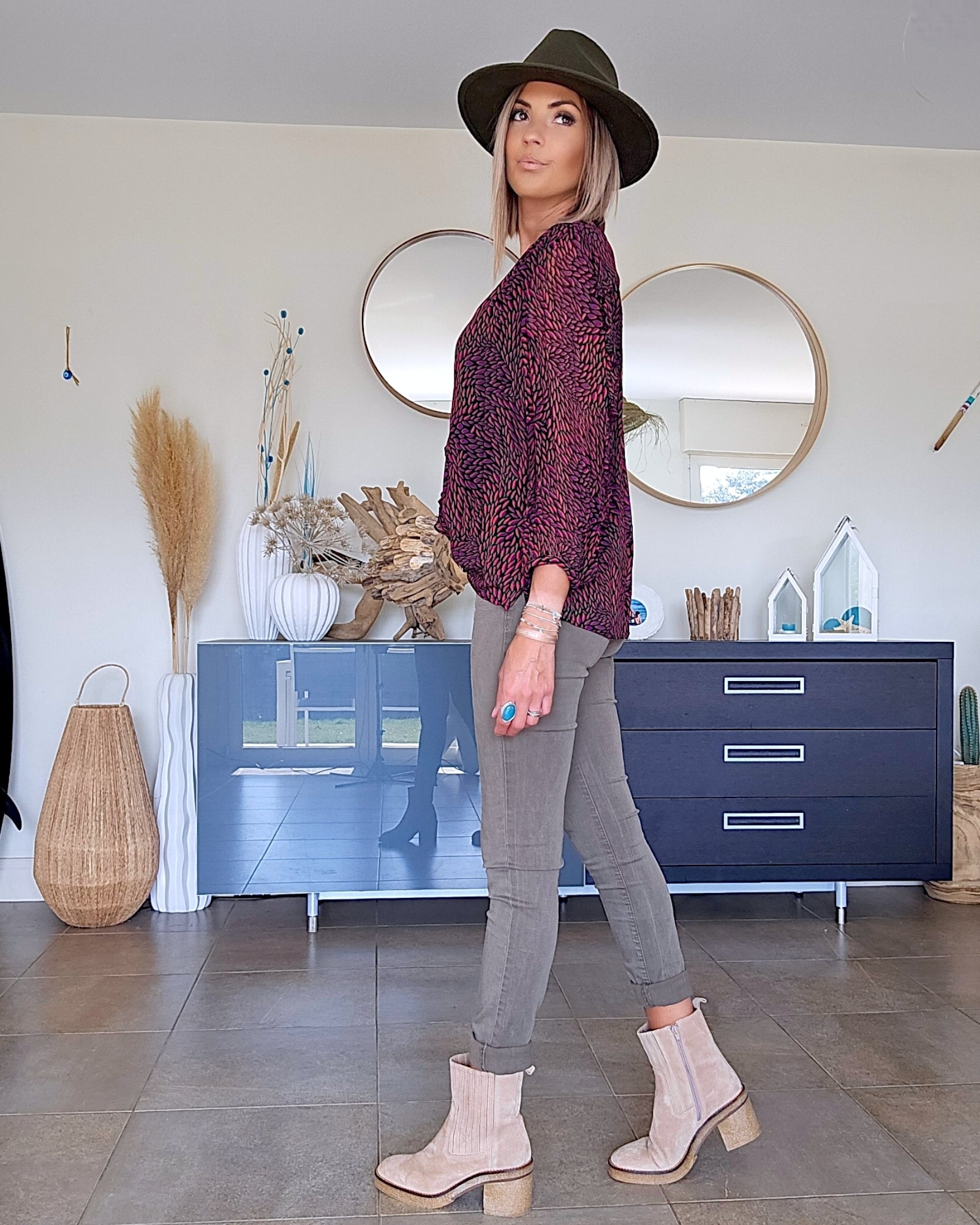 Blouse Genn col en V