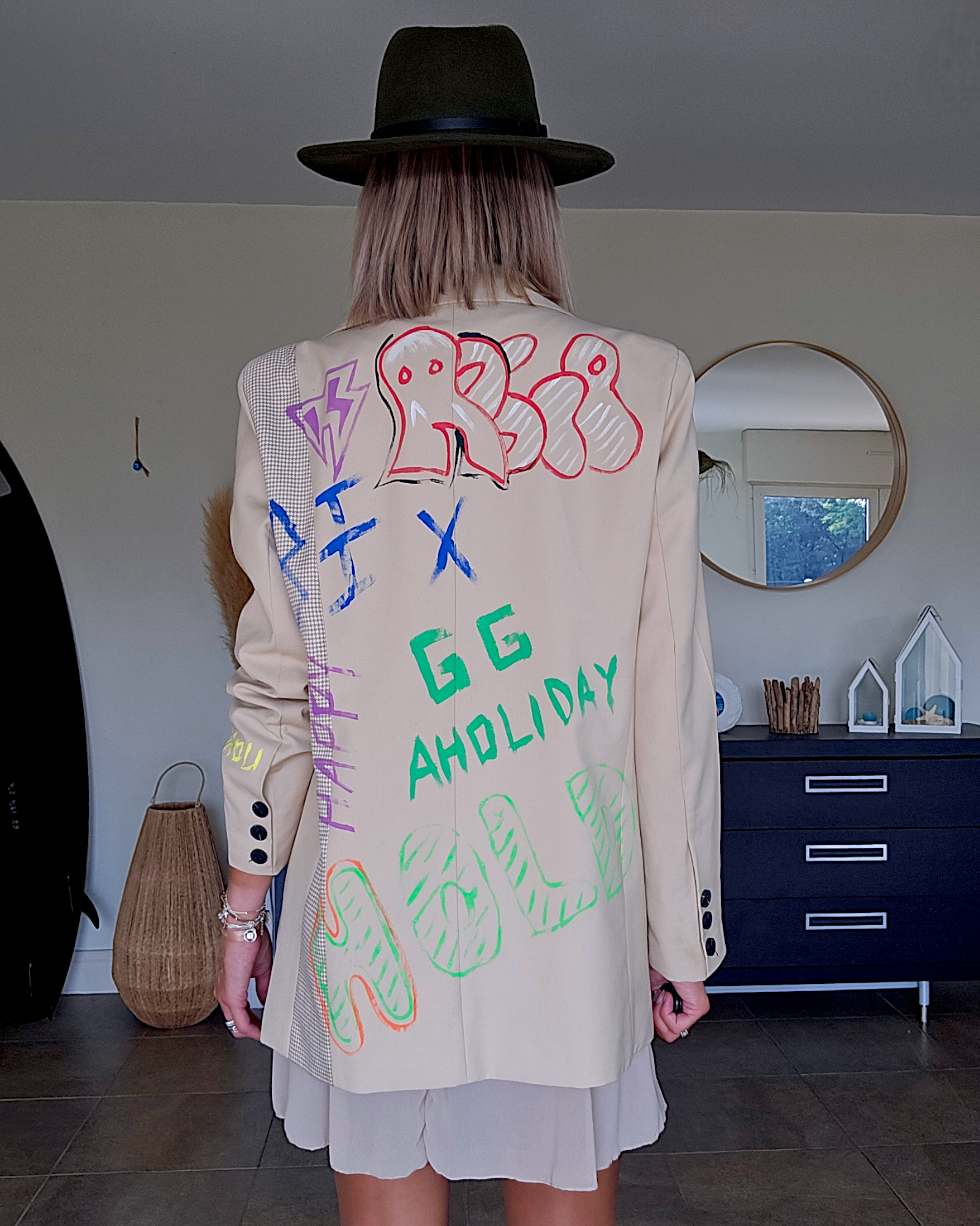Veste boy à tag