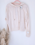 Pull a capuche écru