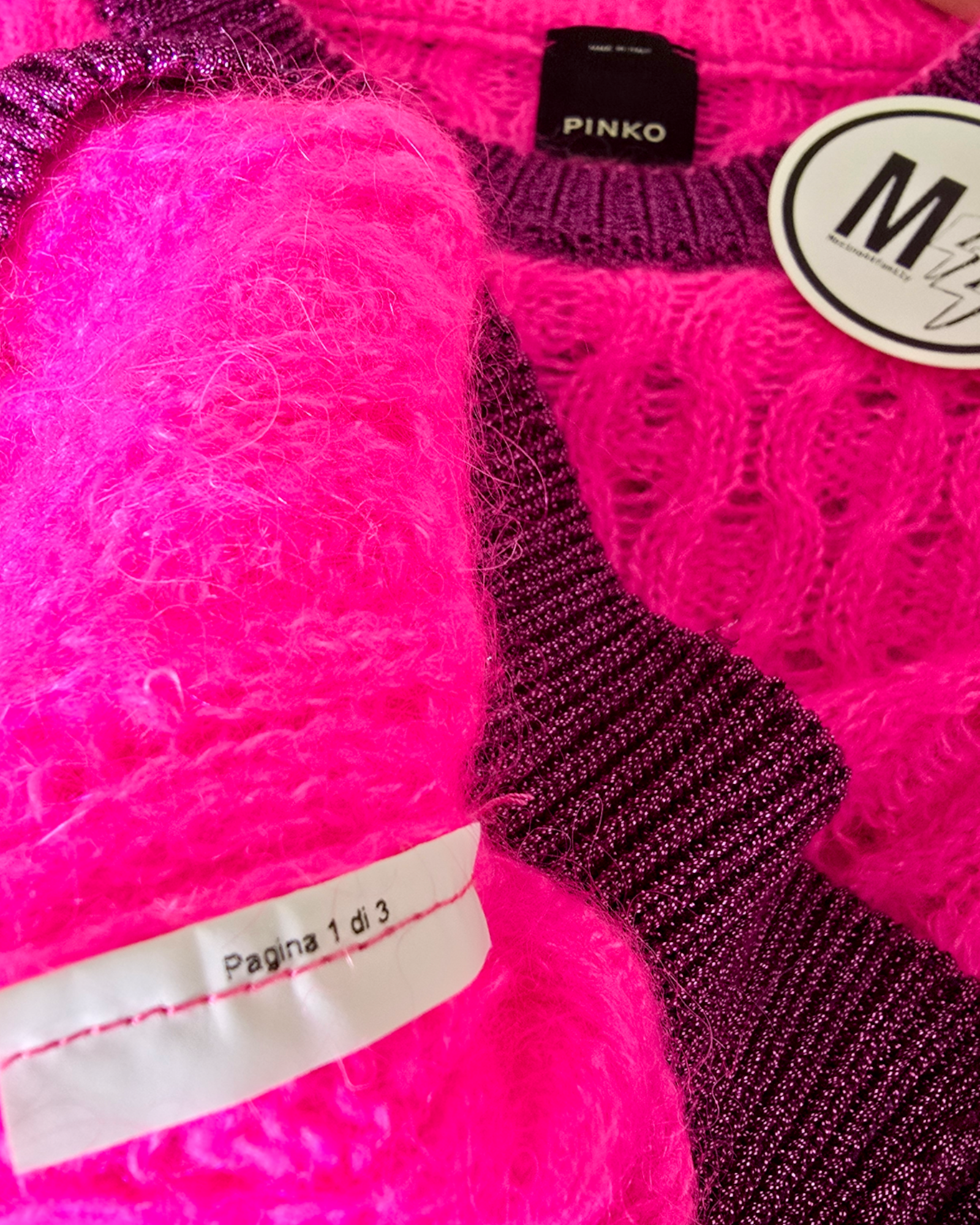 Pull top crop fuchsia fluo