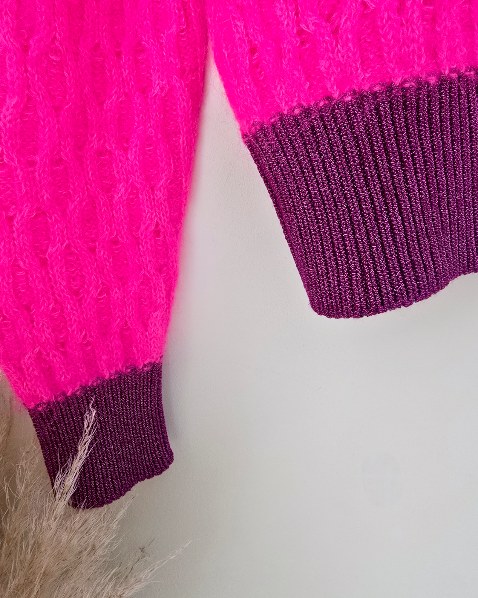 Pull top crop fuchsia fluo