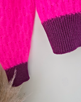 Pull top crop fuchsia fluo