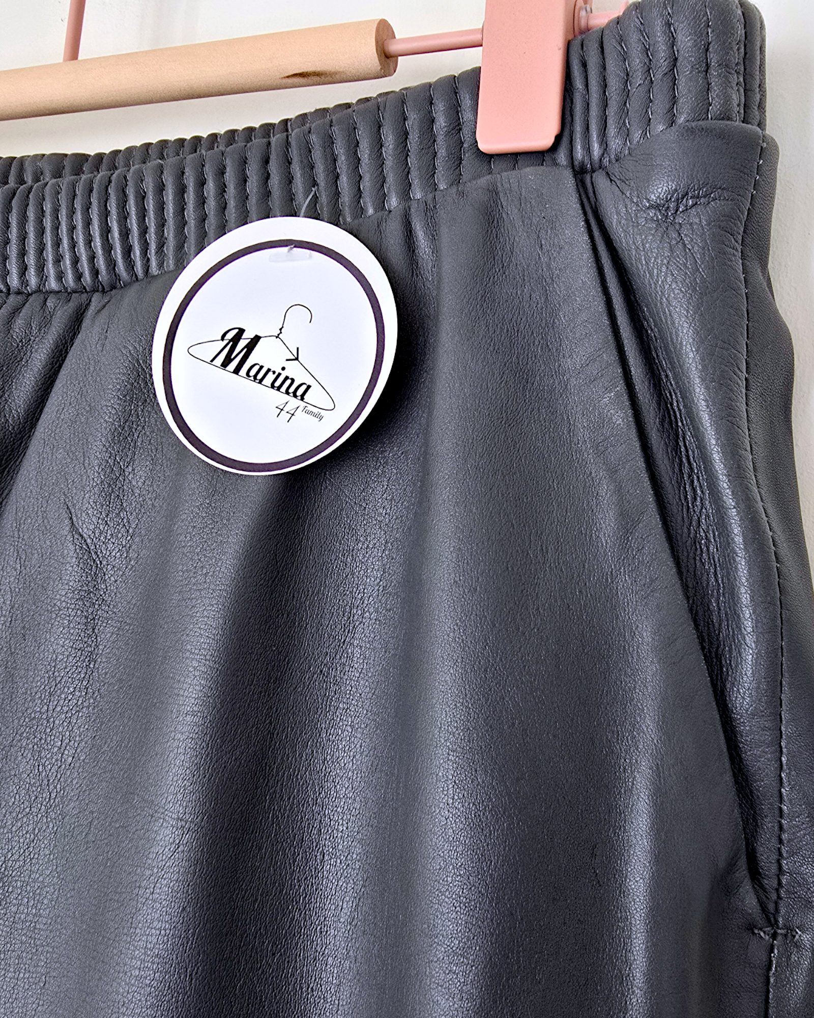 Pantalon jog en cuir