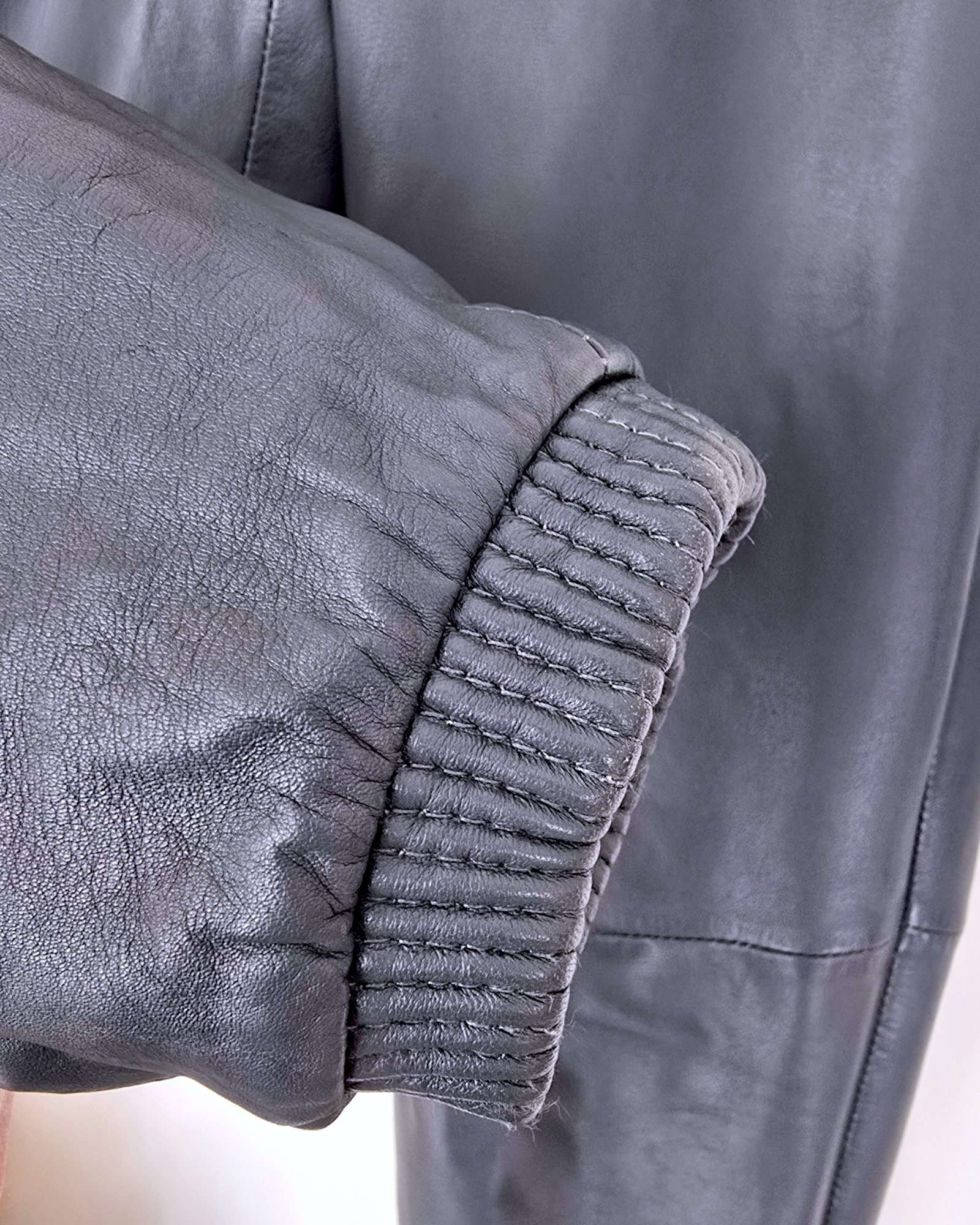 Pantalon jog en cuir