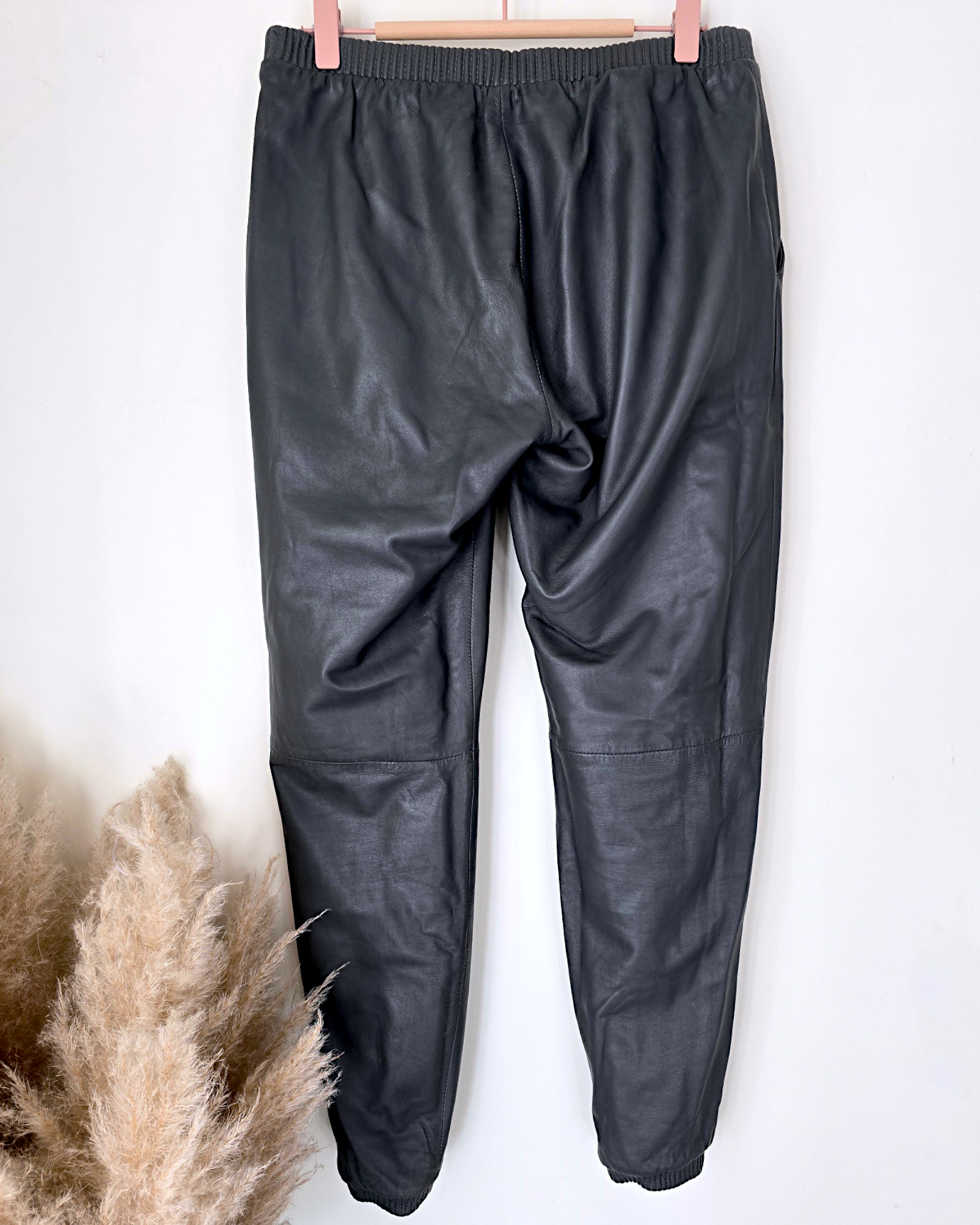 Pantalon jog en cuir