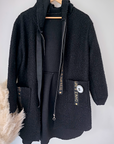 Manteau noir mi-saison