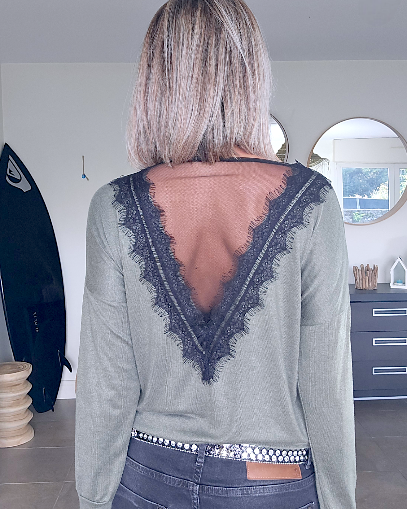 Sweat col en V