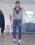 Sweat col en V