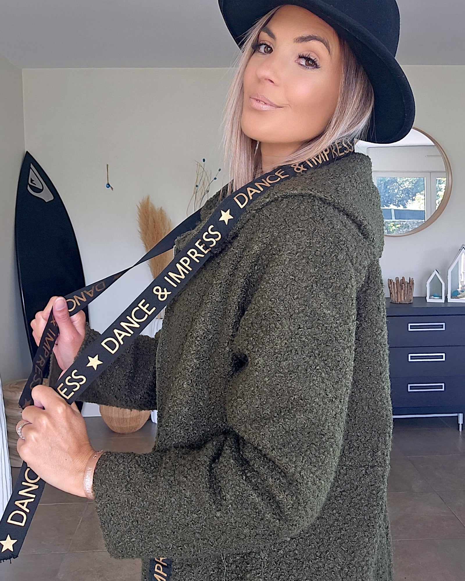 Manteau bouclette mi-saison