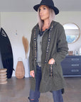 Manteau bouclette mi-saison