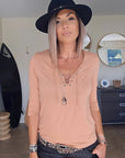 Tee-shirt encolure en V