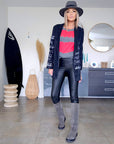 Veste velours côtelé à tag