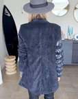 Veste velours côtelé à tag