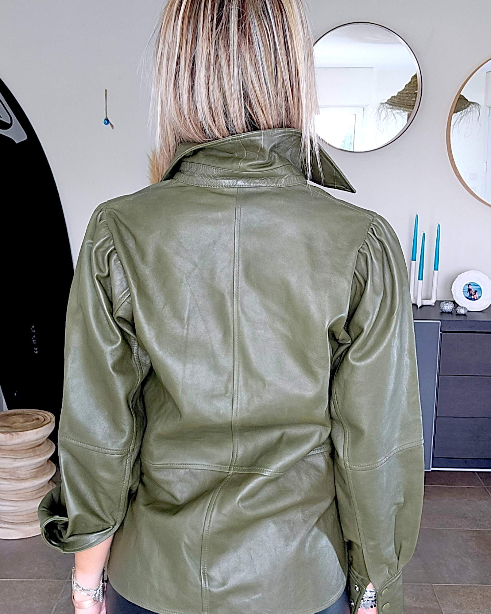 Surchemise vintage en cuir