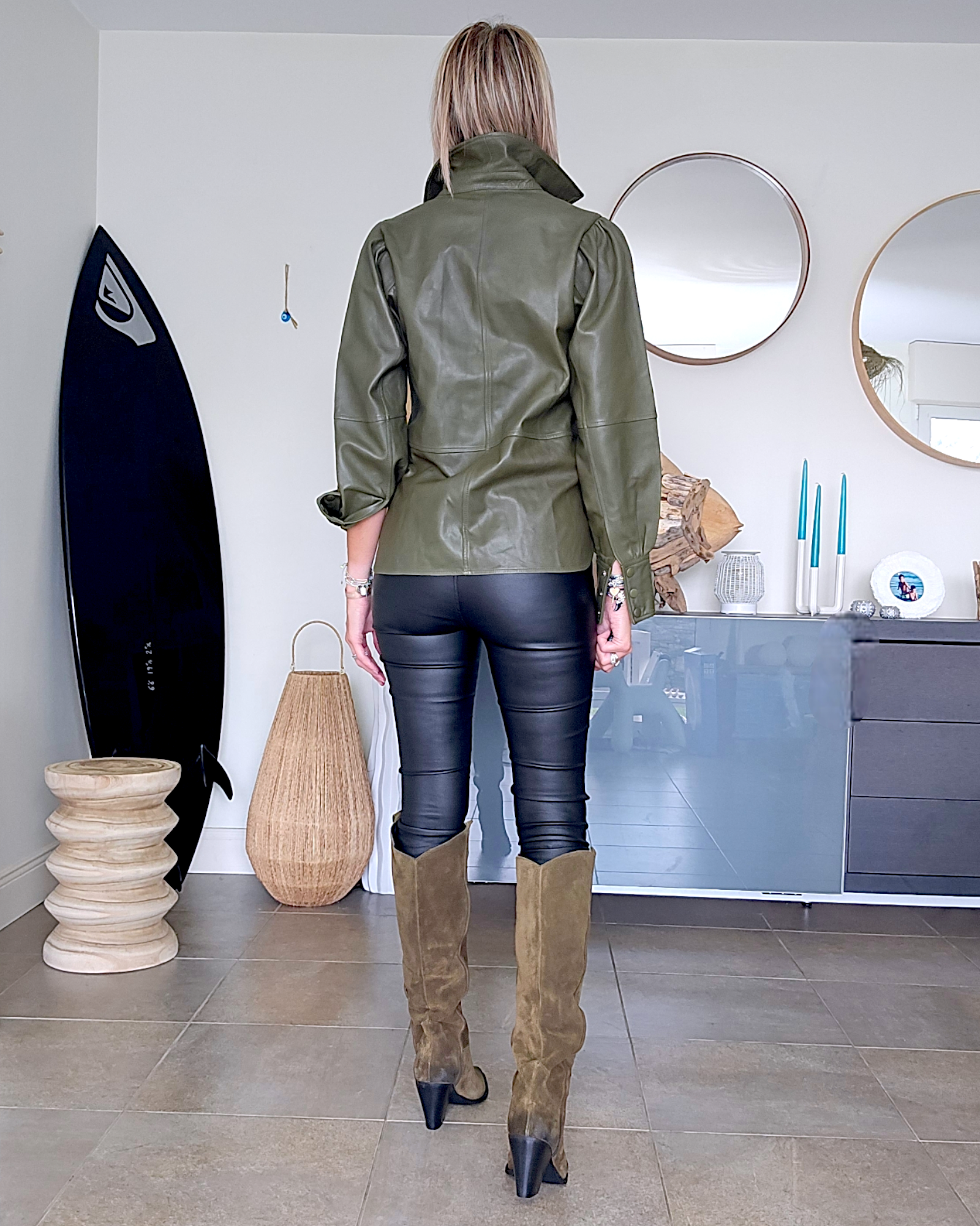 Surchemise vintage en cuir