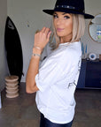 Tee-shirt blanc à tags