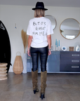 Tee-shirt blanc à tags