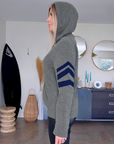 Pull cachemire à capuche