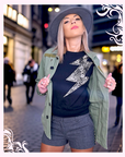 Pull noir à éclair