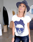 Tee-shirt blanc skull