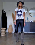 Tee-shirt blanc skull