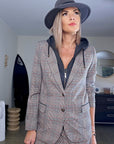 Veste carreaux à capuche - 𝐌𝐚𝐫𝐢𝐧𝐚𝟒𝟒𝐟𝐚𝐦𝐢𝐥𝐲