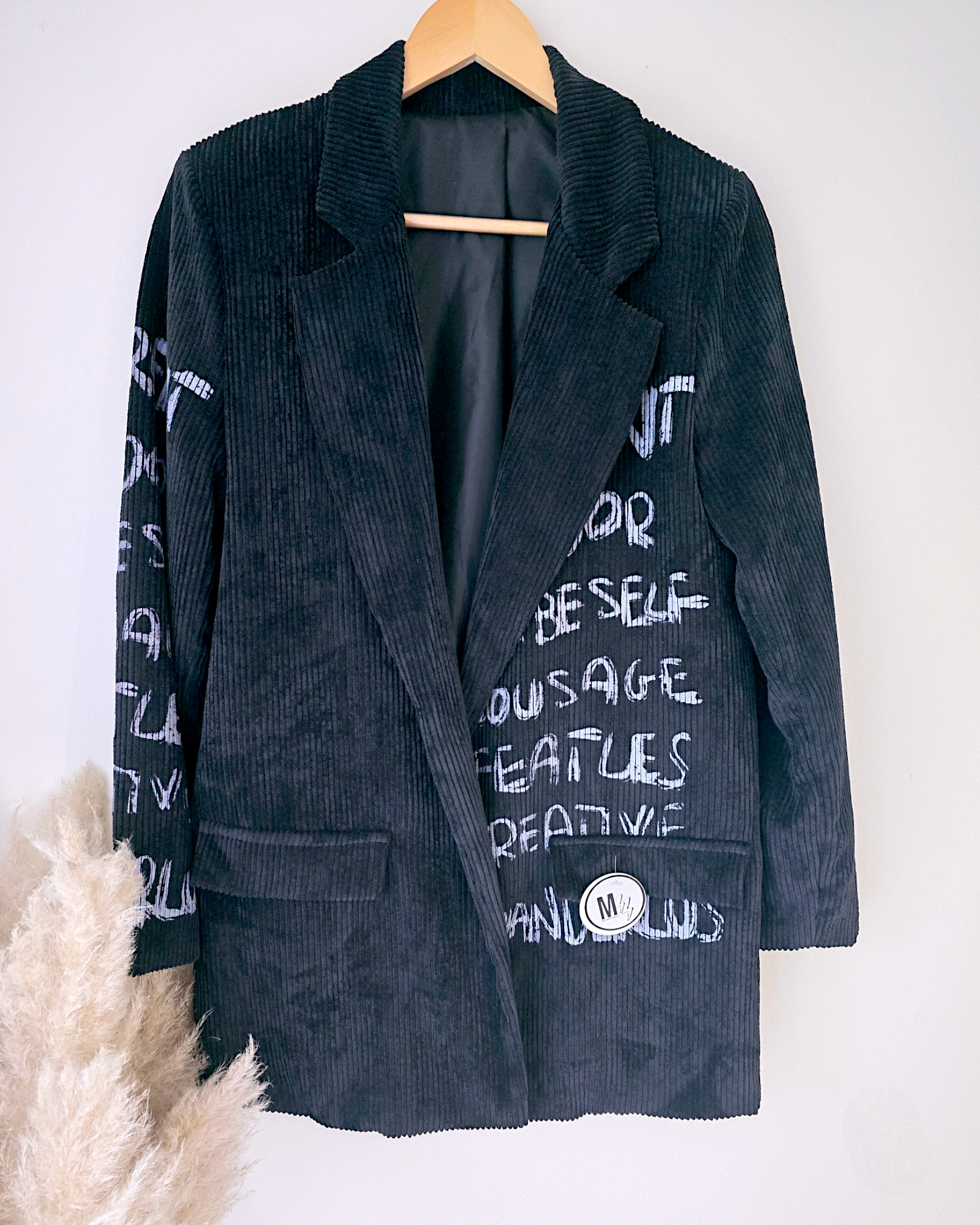 Veste velours côtelé à tag