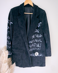 Veste velours côtelé à tag