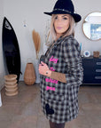 Veste boy tweed à tag