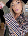 Veste chic pied-de-poule
