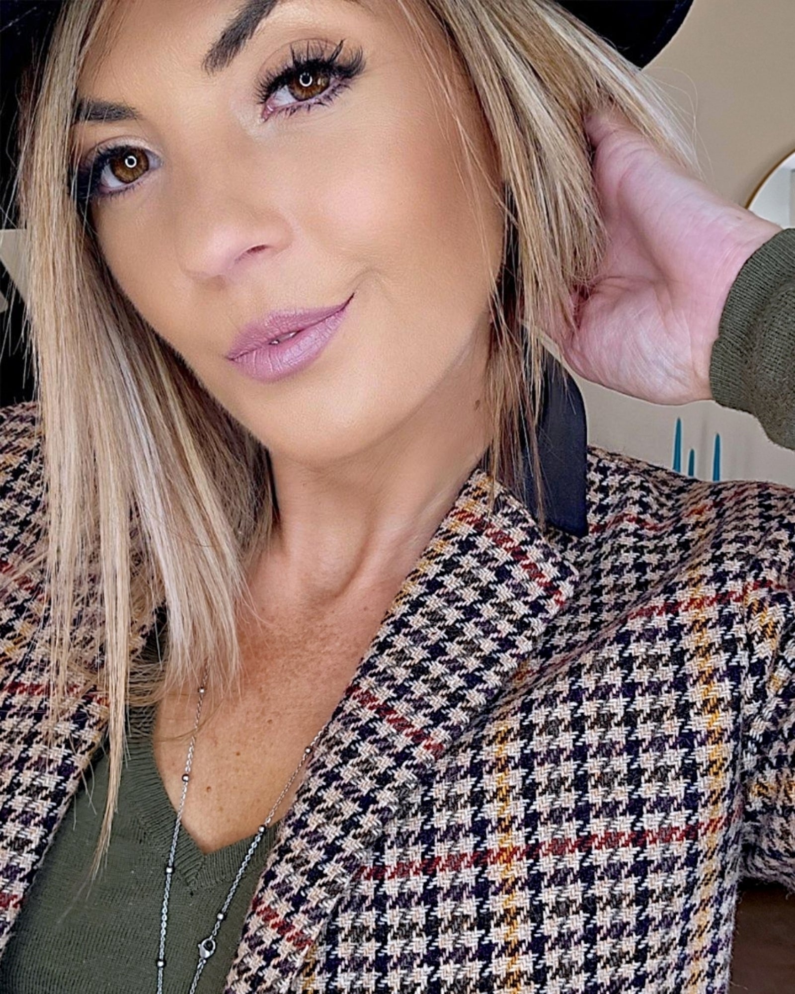 Veste chic pied-de-poule