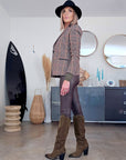 Veste chic pied-de-poule