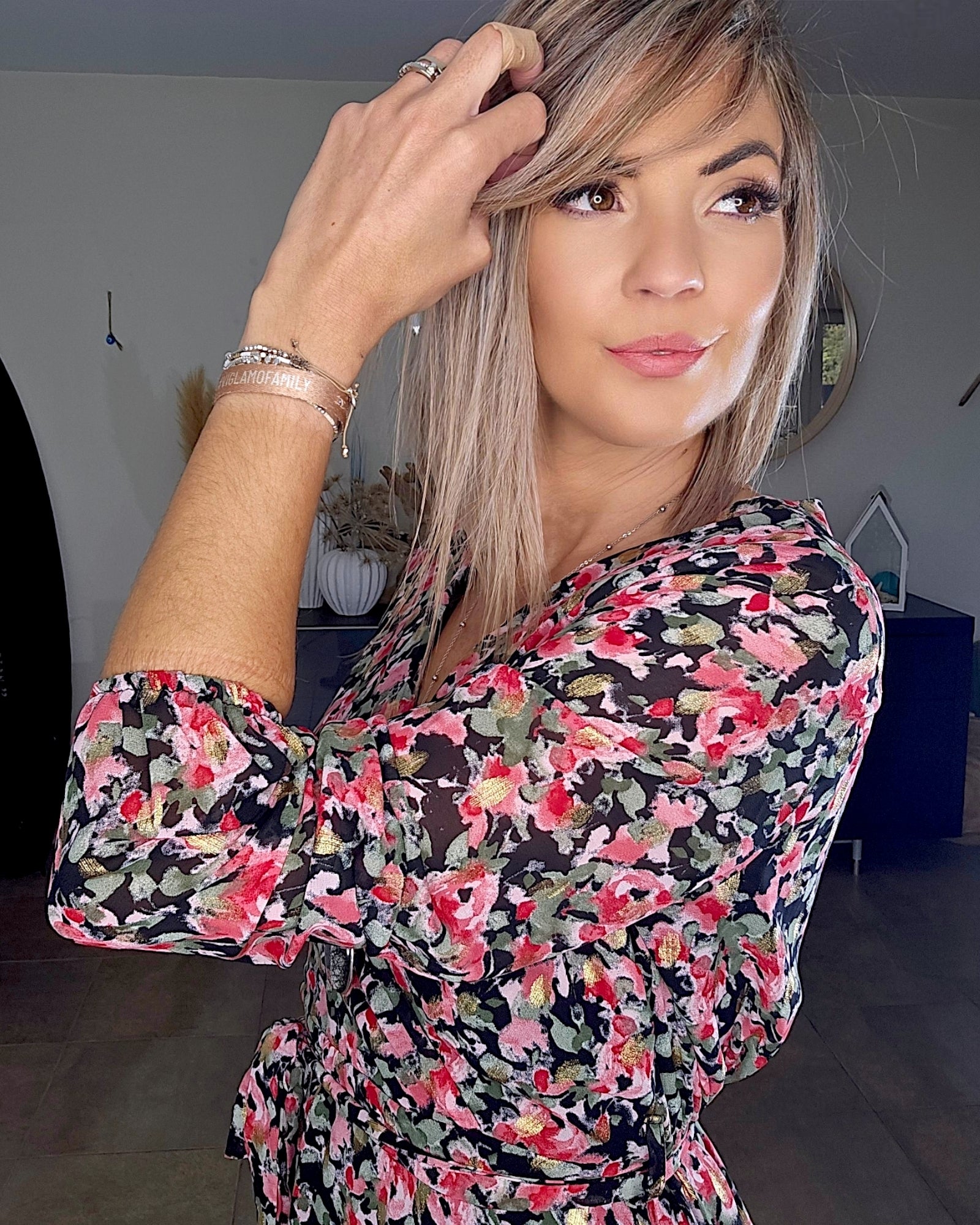Robe flowers dorés