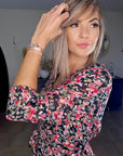 Robe flowers dorés