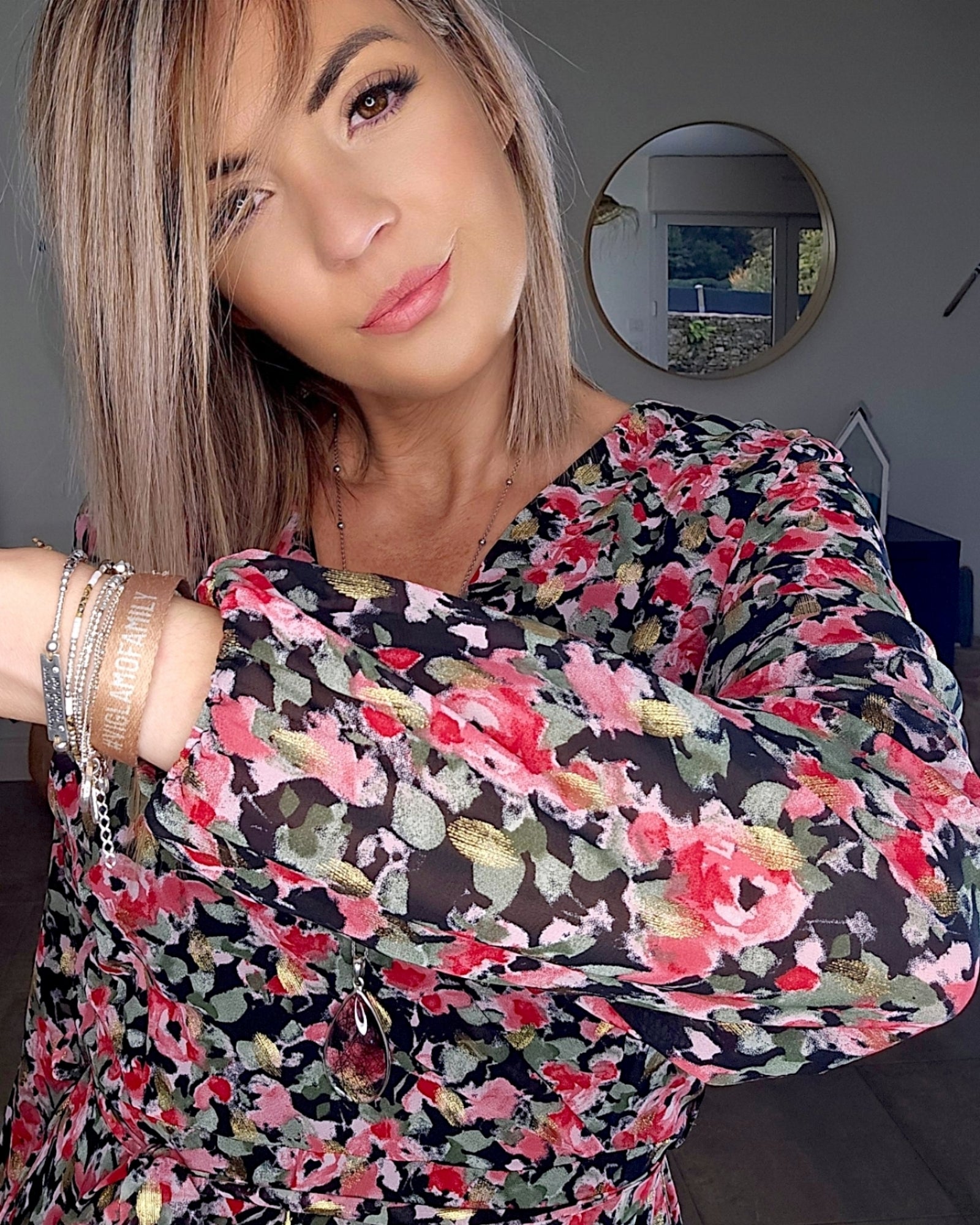 Robe flowers dorés