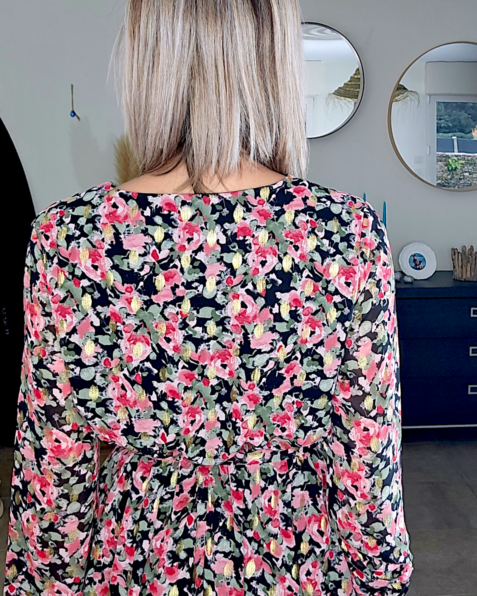 Robe flowers dorés