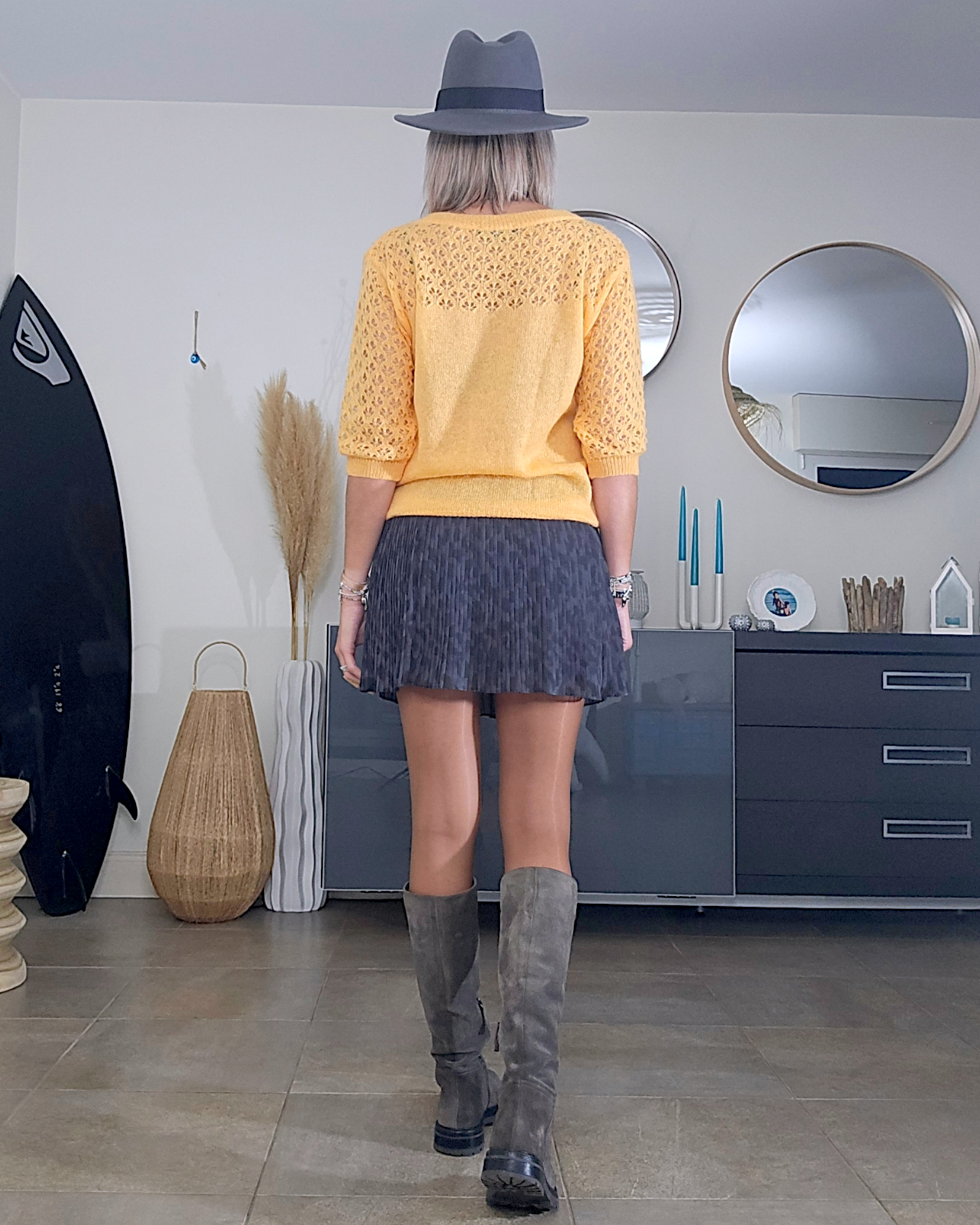🔥Pull jaune ajouré