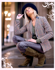 Veste chic pied-de-poule