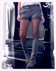 Short chic marron chiné